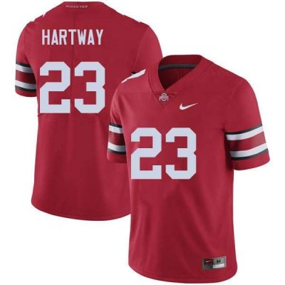 NCAA Ohio State Buckeyes Men's #23 Michael Hartway Red Nike Football College Jersey LDO1045EU